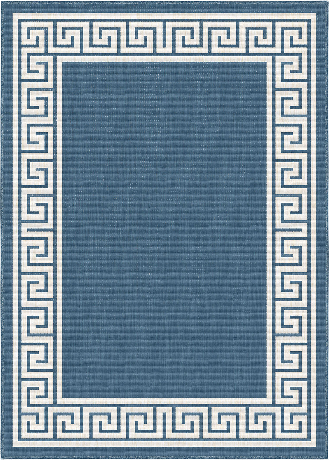 Brussel's Collection - Inside | Outside Rug - Greek Key Blue