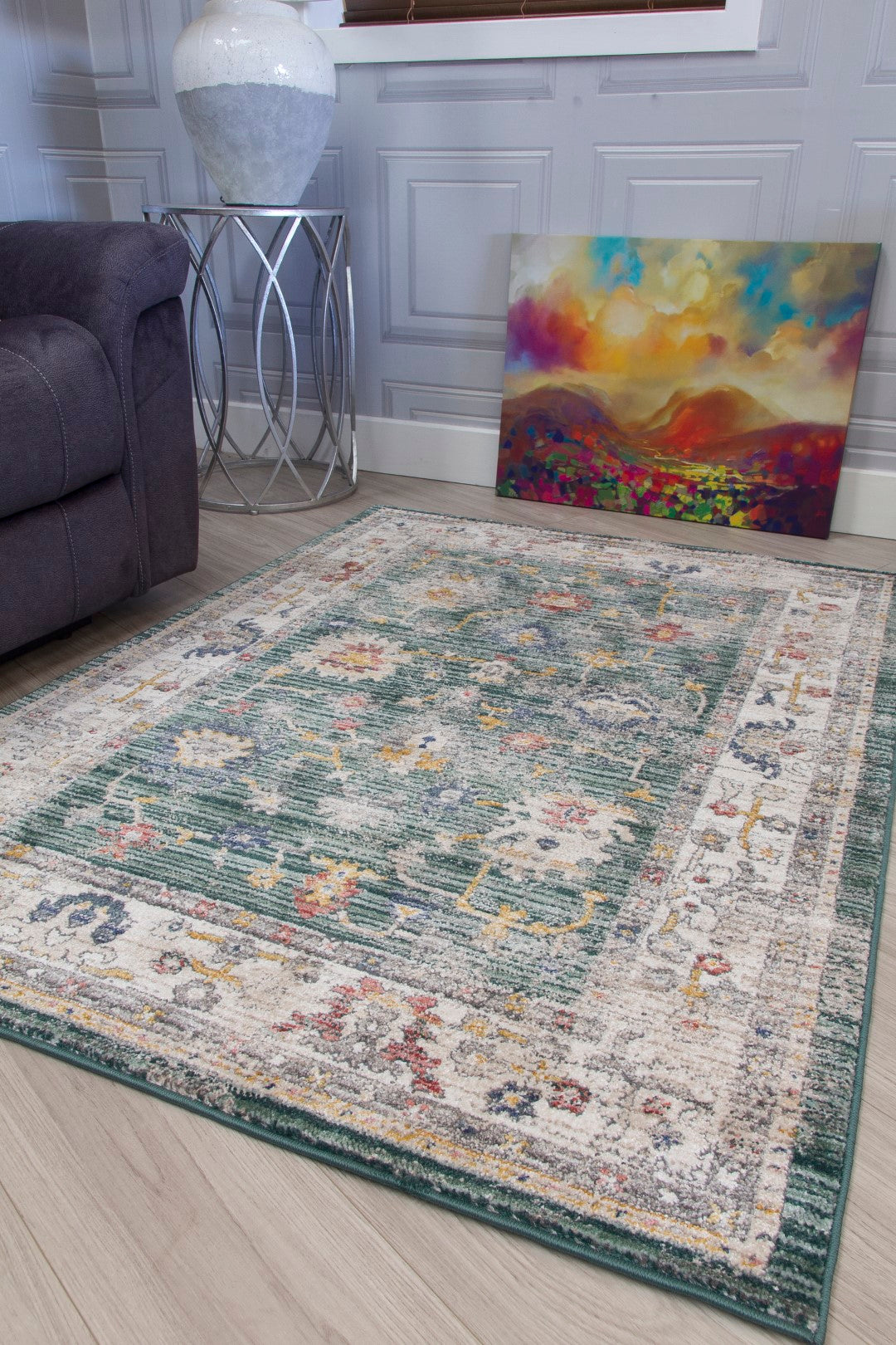 Boho Rug Vesta Design - Green