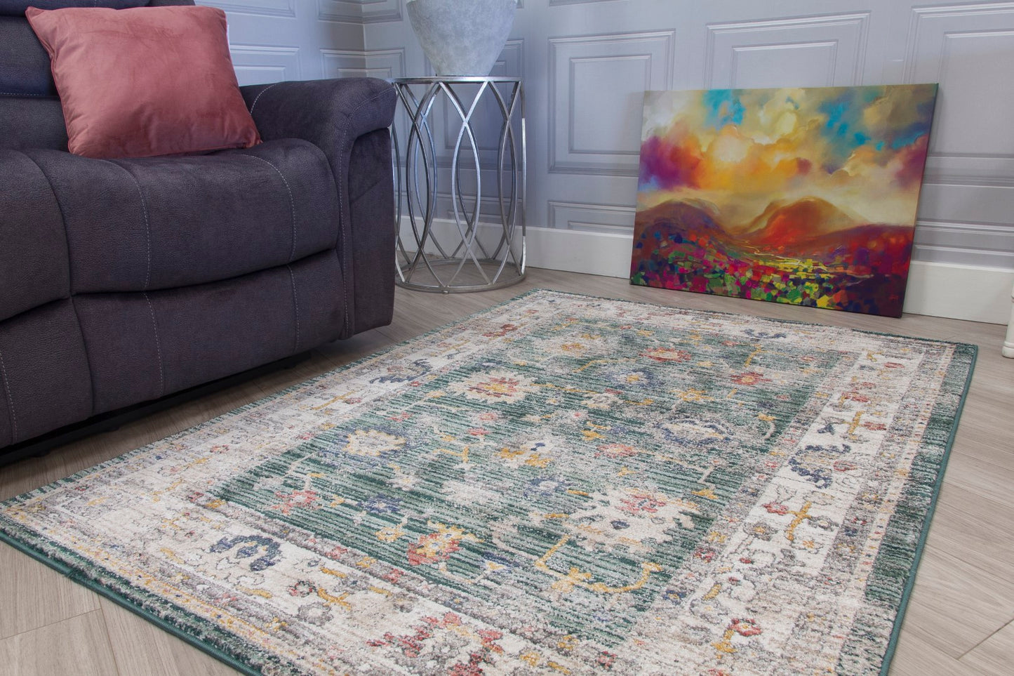 Boho Rug Vesta Design - Green