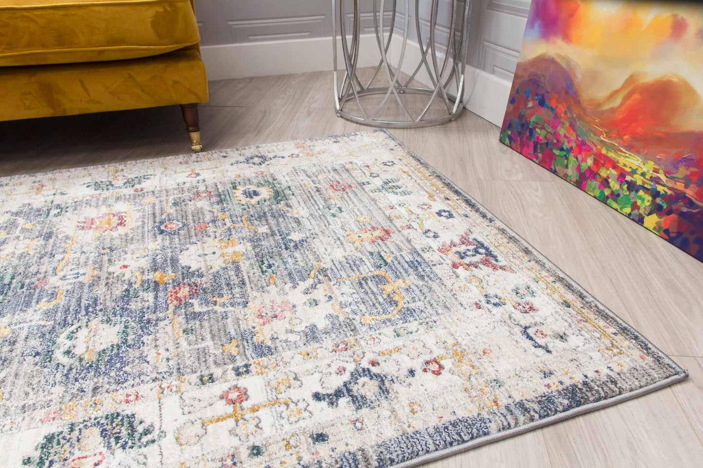 Boho Rug Vesta Design - Grey