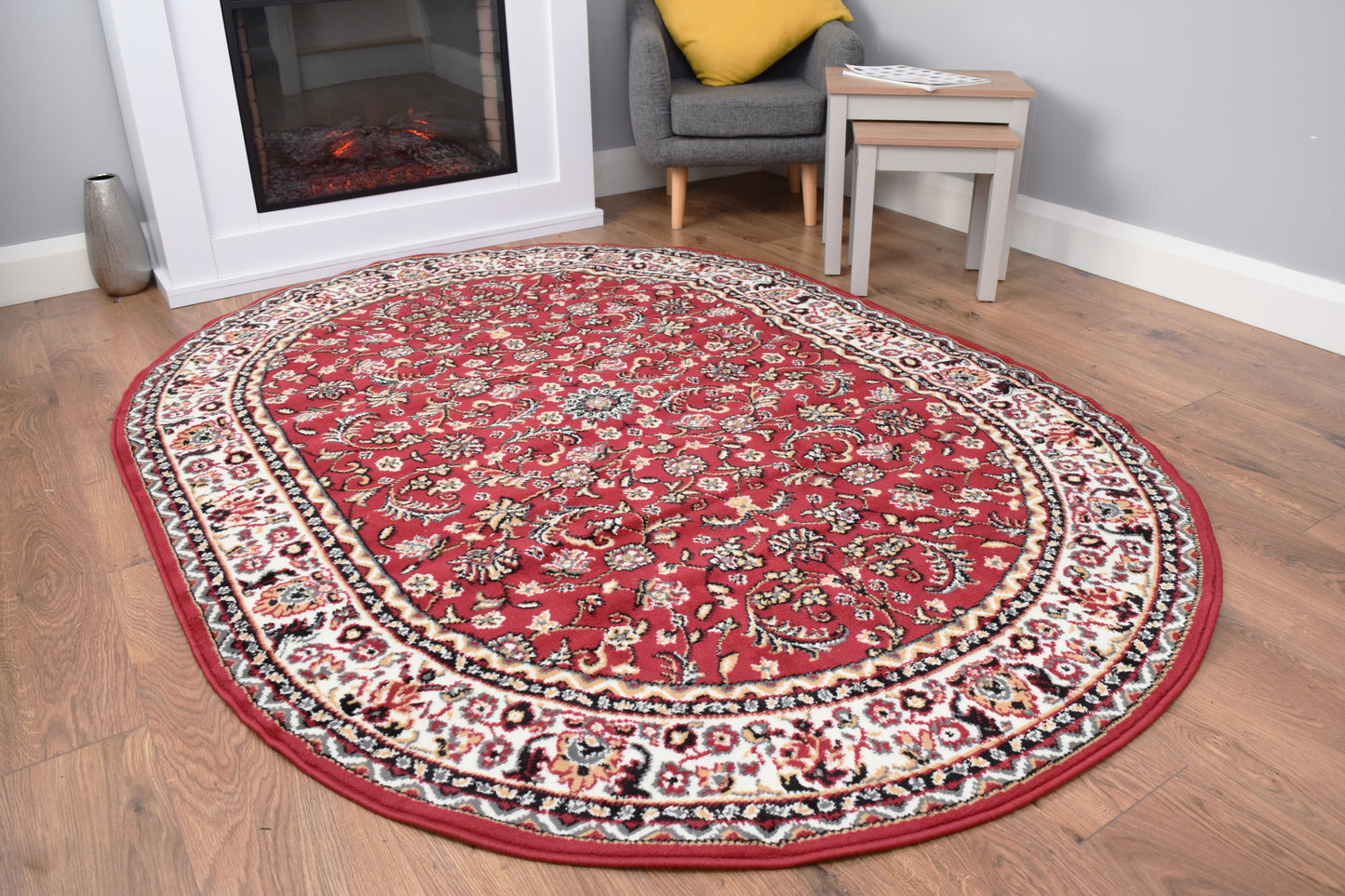 Luna Rug - Oval Range - Classical Red