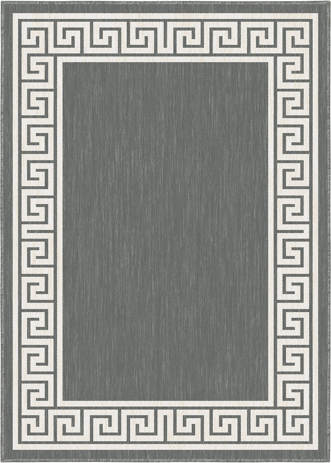 Brussel's Collection - Inside | Outside Rug - Greek Key Grey