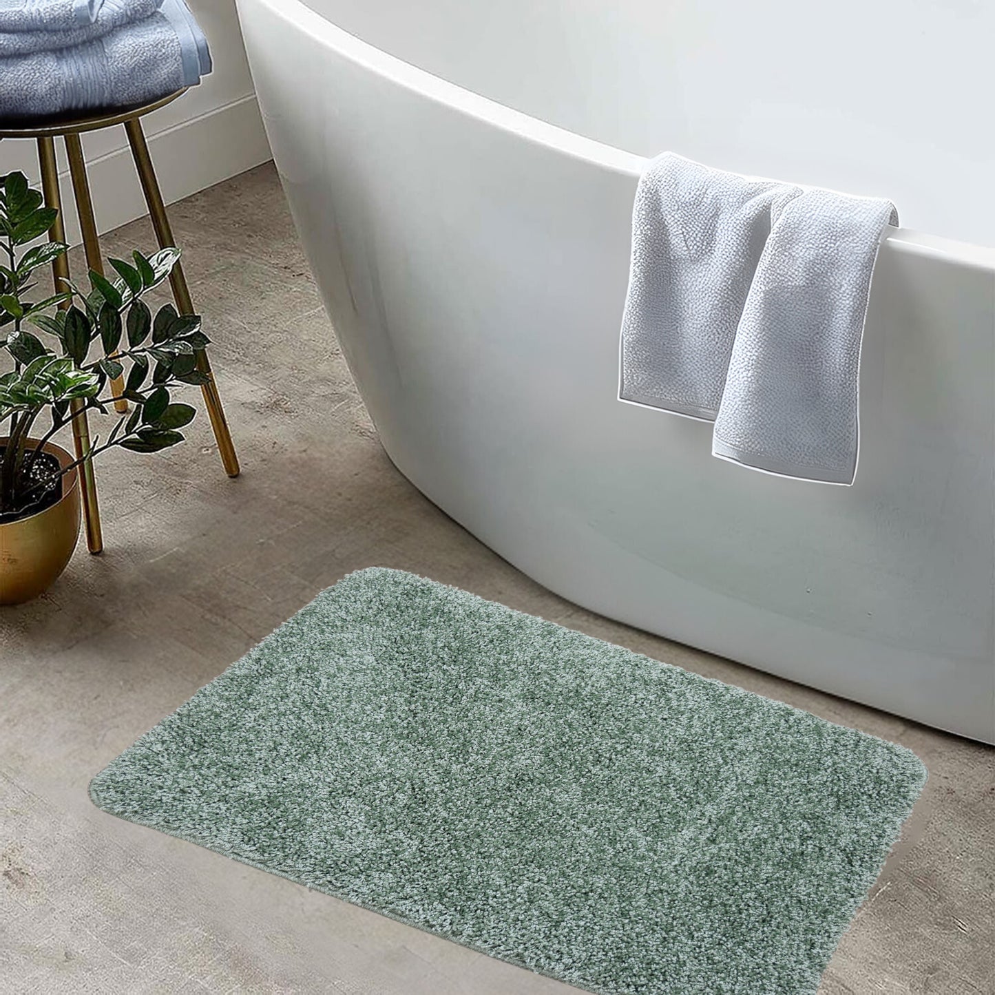 Husky Non Slip Rug - Glade Green