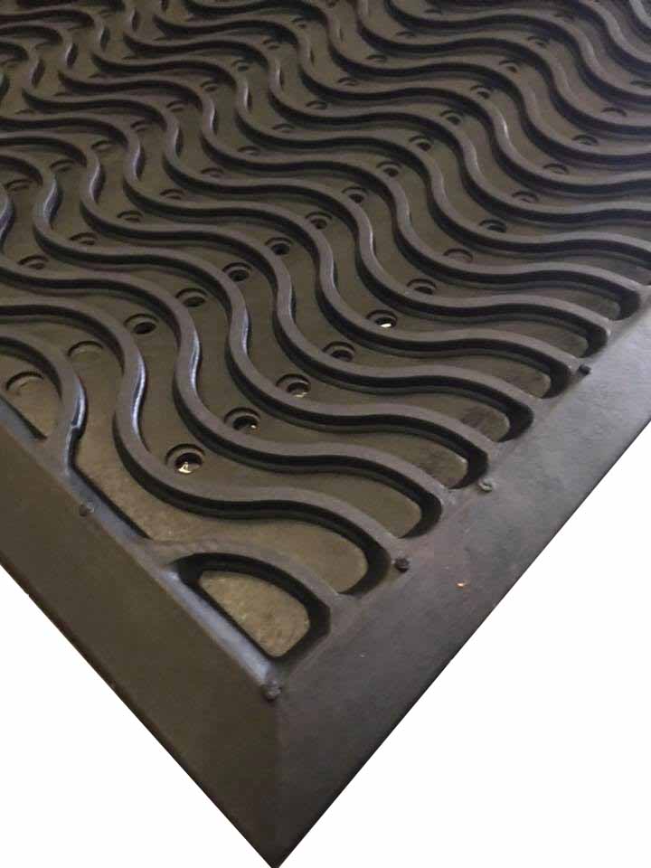 Rubber Indoor & Outdoor Mat - Waves