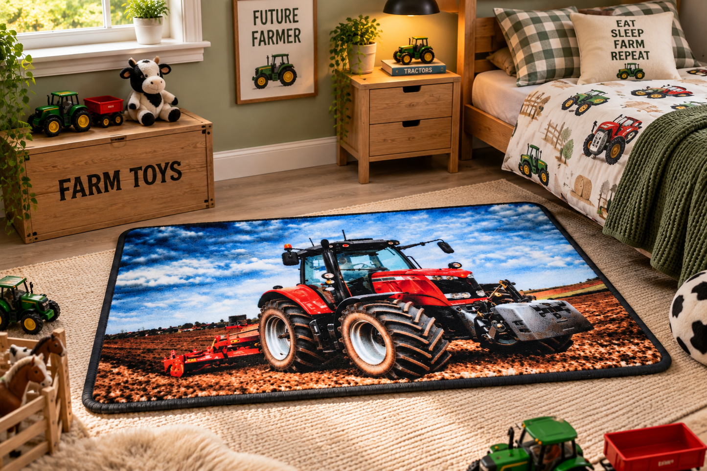 Kids Play Mat - Tractor Plower