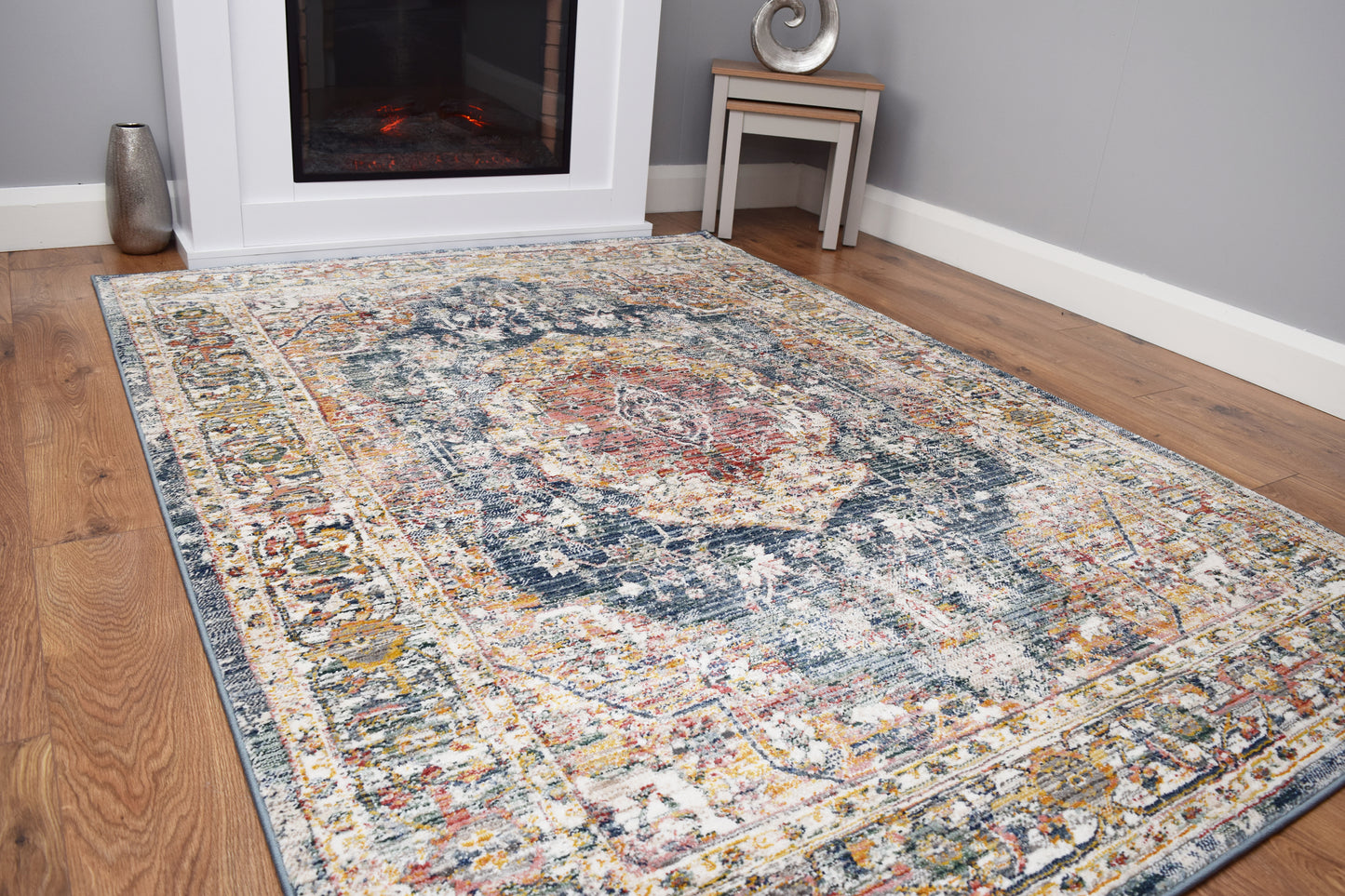 Boho Rug Medallion Design - Blue