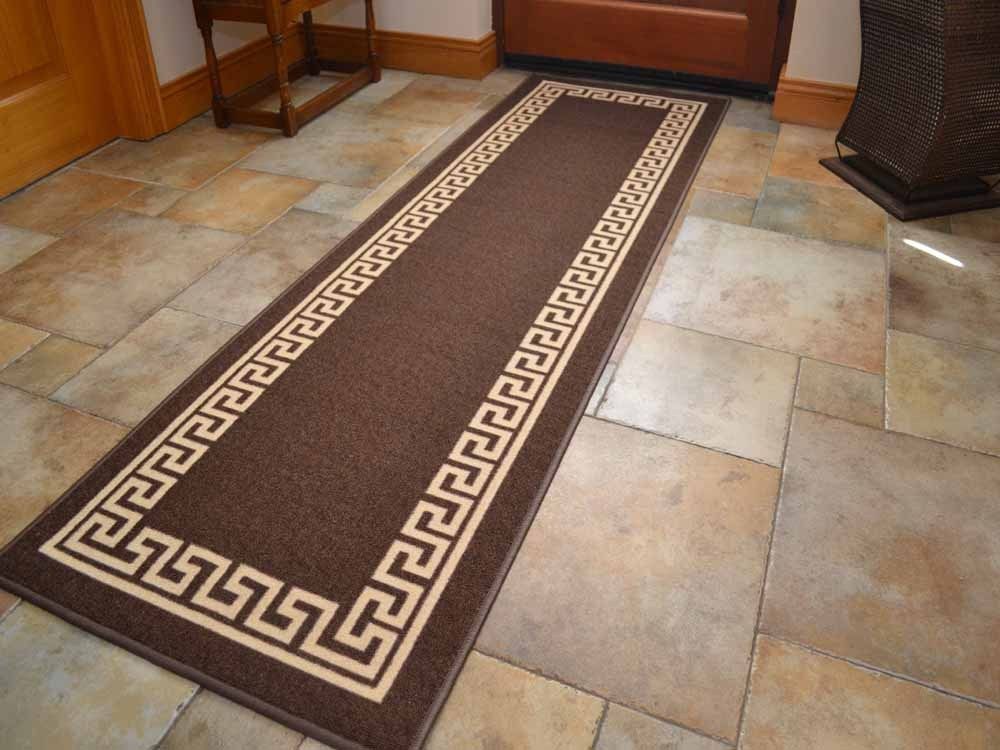 Riviera Greek Key Mat & Runner - Brown