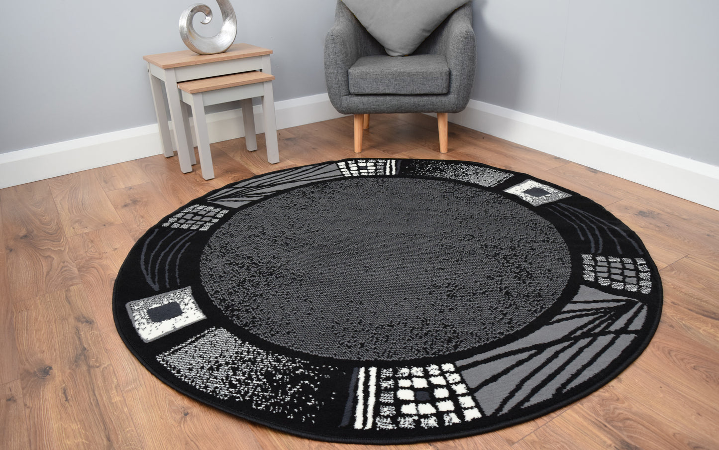 Luna Round Living Room Circle Rug