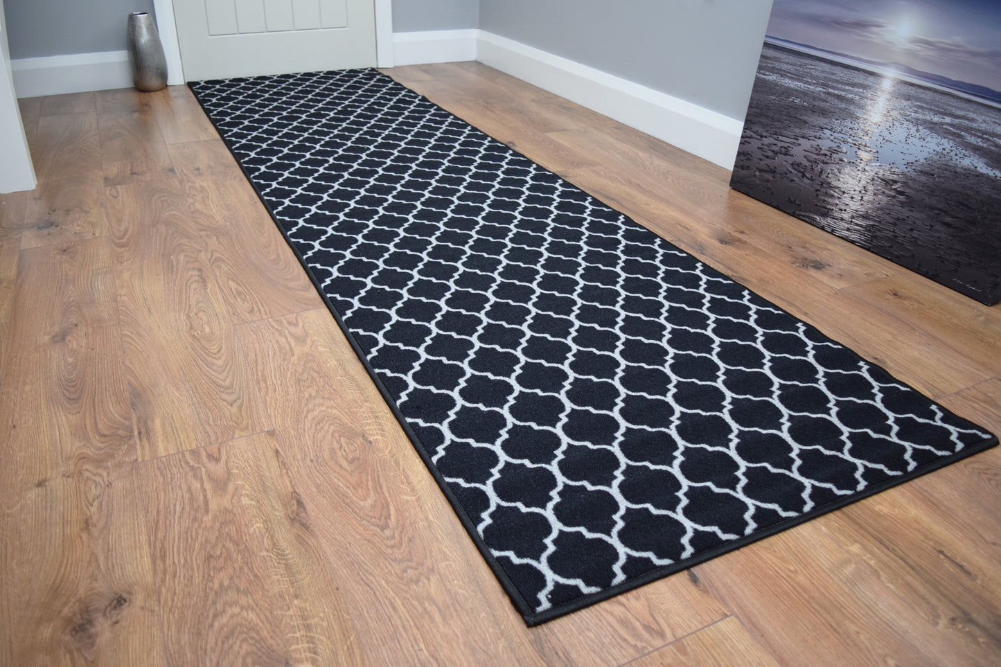 Riviera Trellis Mat & Runner - Black