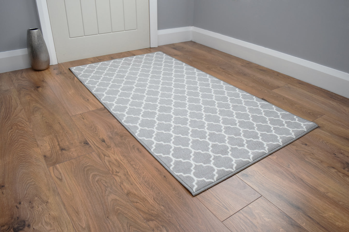 Riviera Trellis Mat & Runner - Grey