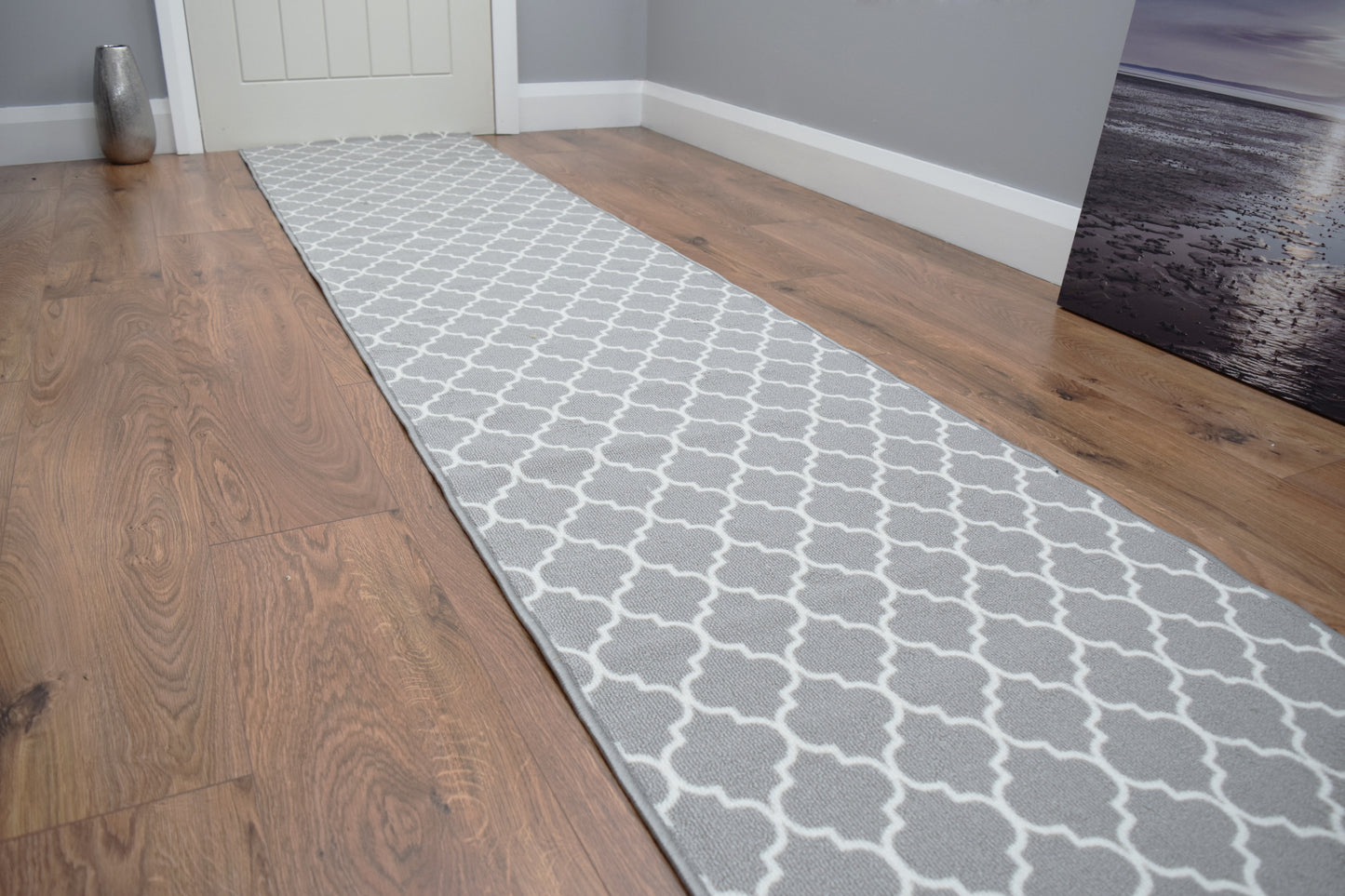 Riviera Trellis Mat & Runner - Grey