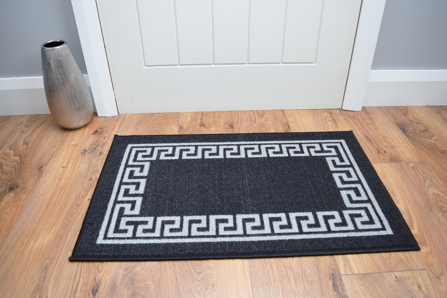 Riviera Greek Key Mat & Runner - Black