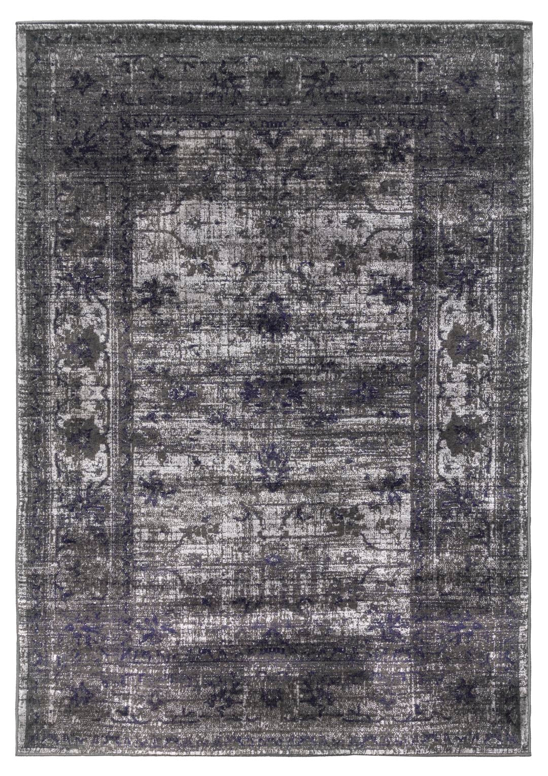 Vintage Timeless Distressed Grey Rug