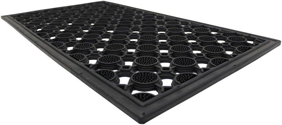 Rubber Indoor & Outdoor Mat - Elipses Circles