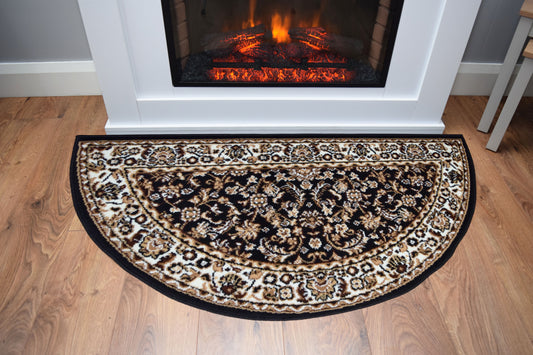 Luna Half Moon Rug - Classical - Black