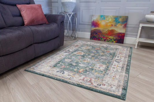Boho Rug Vesta Design - Green