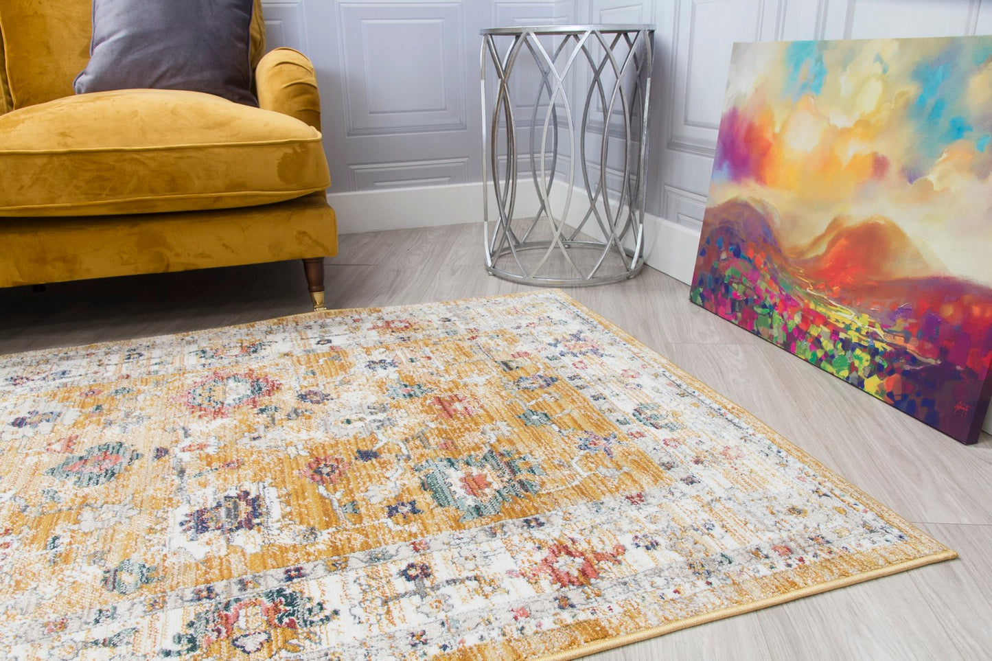 Boho Rug Vesta Design - Ochre