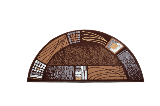 Luna Half Moon Rug - Brown Borders