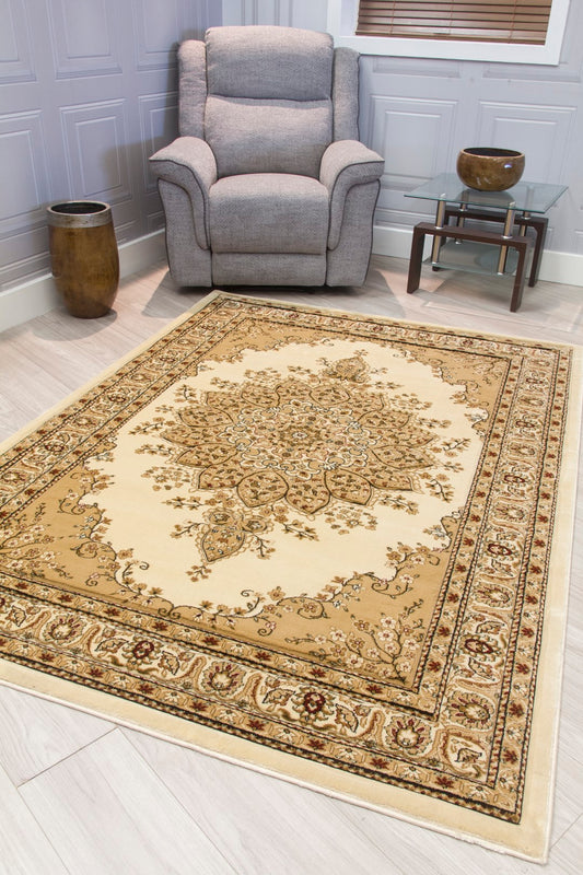 Classique Range - Medallion Rug - Ivory