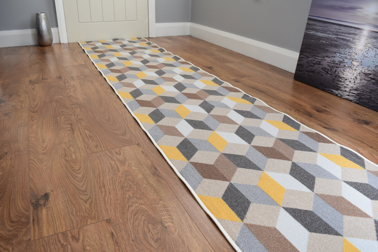 Riviera Cube Mat & Runner -  Ochre