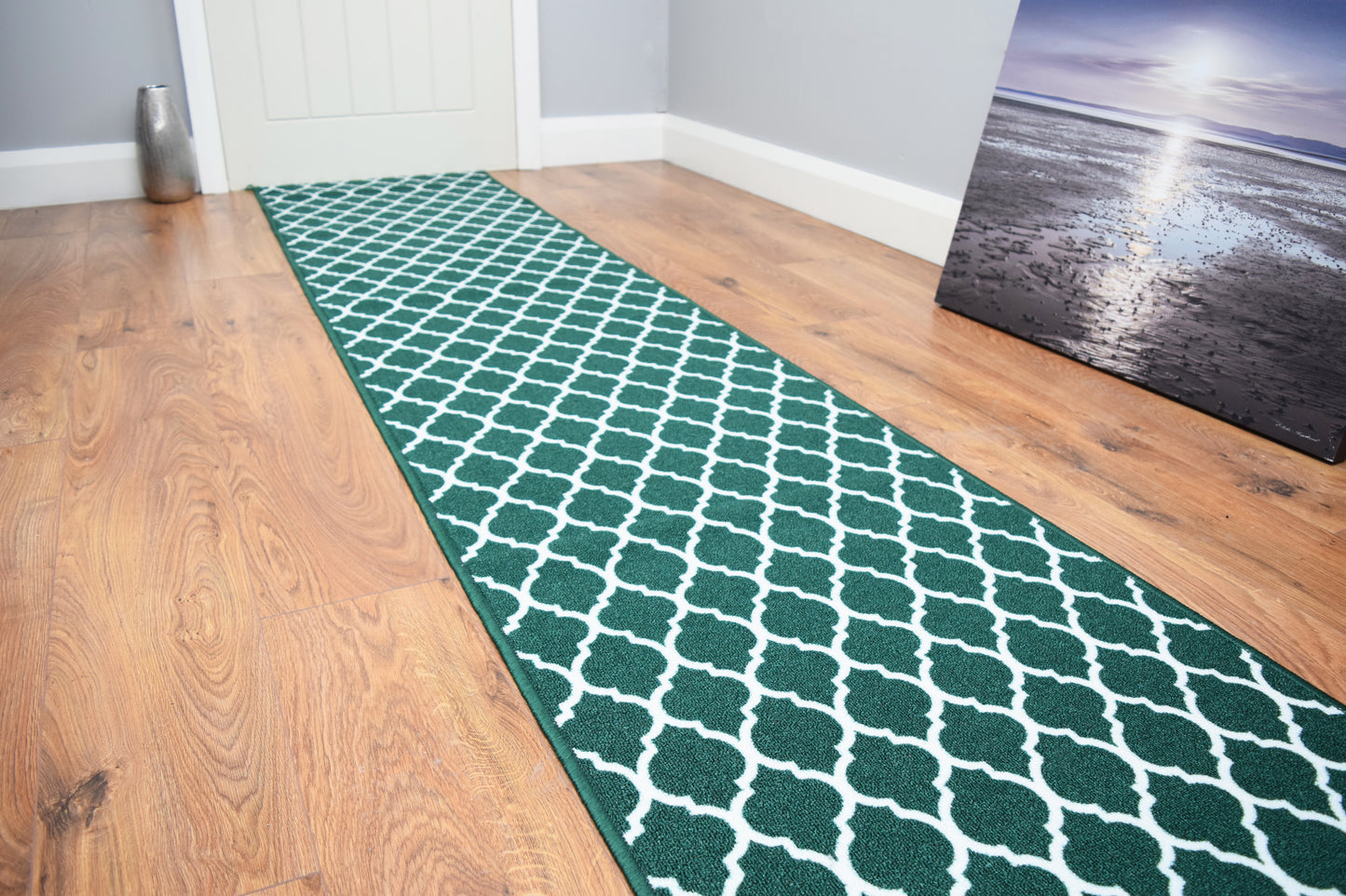 Riviera Trellis Mat & Runner - Green