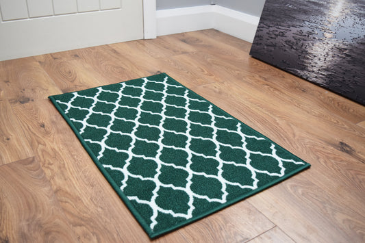 Riviera Trellis Mat & Runner - Green