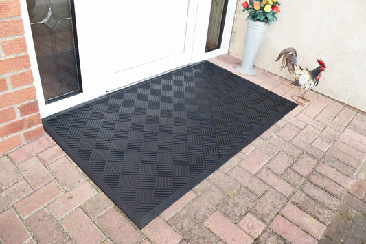 Rubber Indoor & Outdoor Mat - Criss Cross