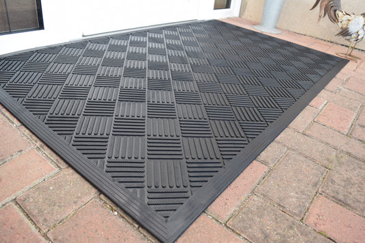 Rubber Indoor & Outdoor Mat - Criss Cross