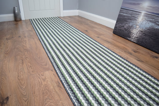 Moscow Mats & Runners - Grey & Green