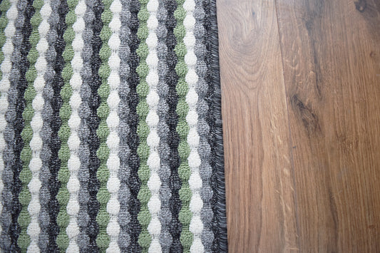 Moscow Mats & Runners - Grey & Green