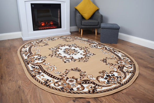 Luna Rug - Oval Range - Traditional Beige