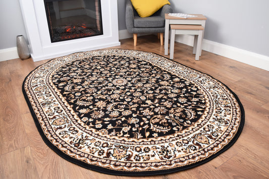 Luna Rug - Oval Range - Classical Black