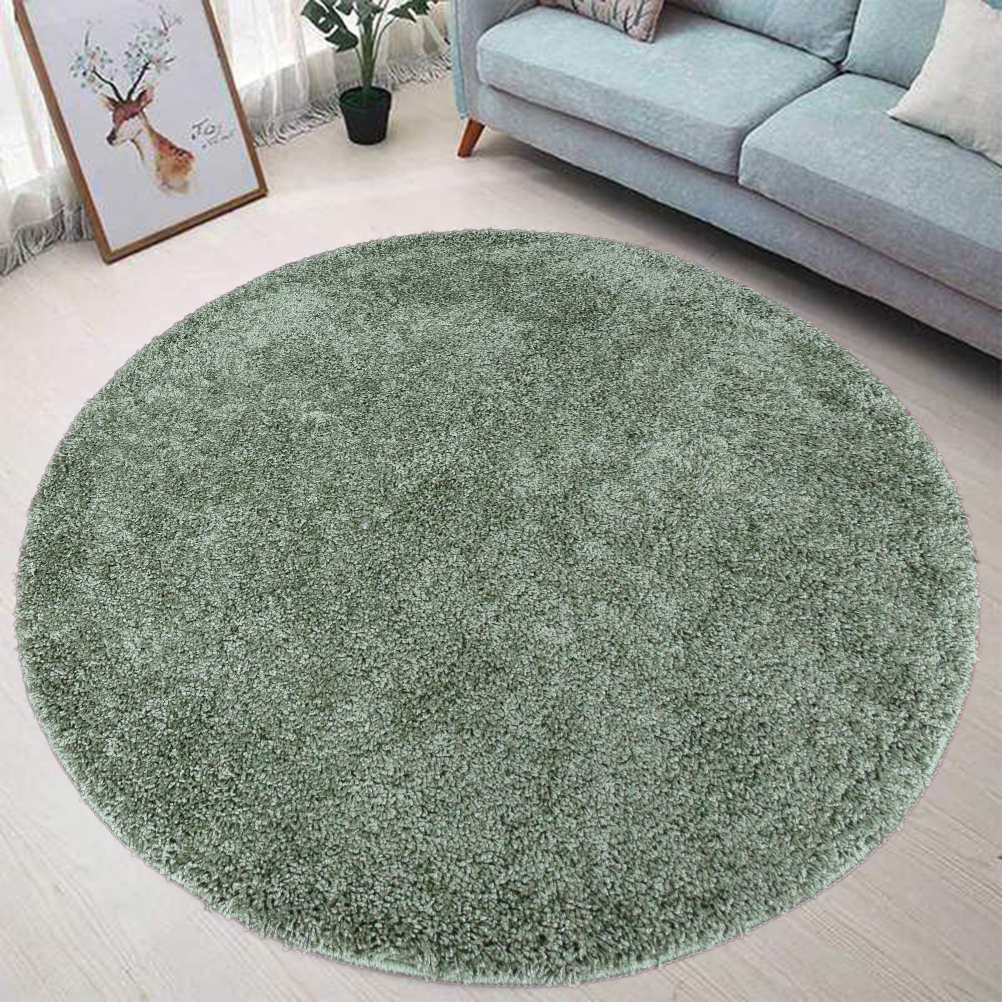Husky Non Slip Rug - Glade Green – SuperRugStore