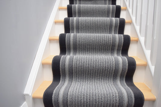Made To Measure Luna Border Stripes - Grey