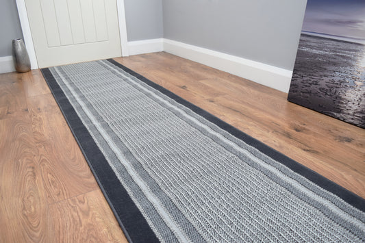 Made To Measure Luna Border Stripes - Grey