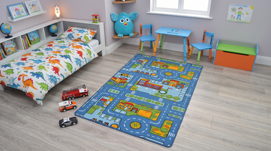 Kids Play Mat - Blue Roads
