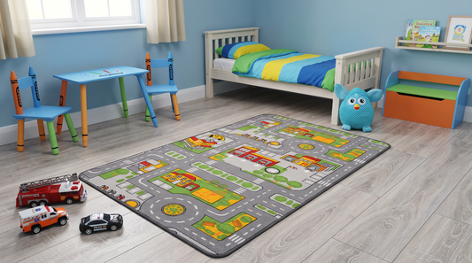 Kids Play Mat  - Grey Roads