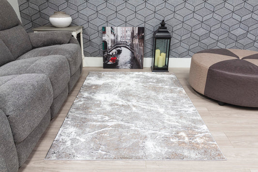 Glitz Range - Marble Rug - Grey