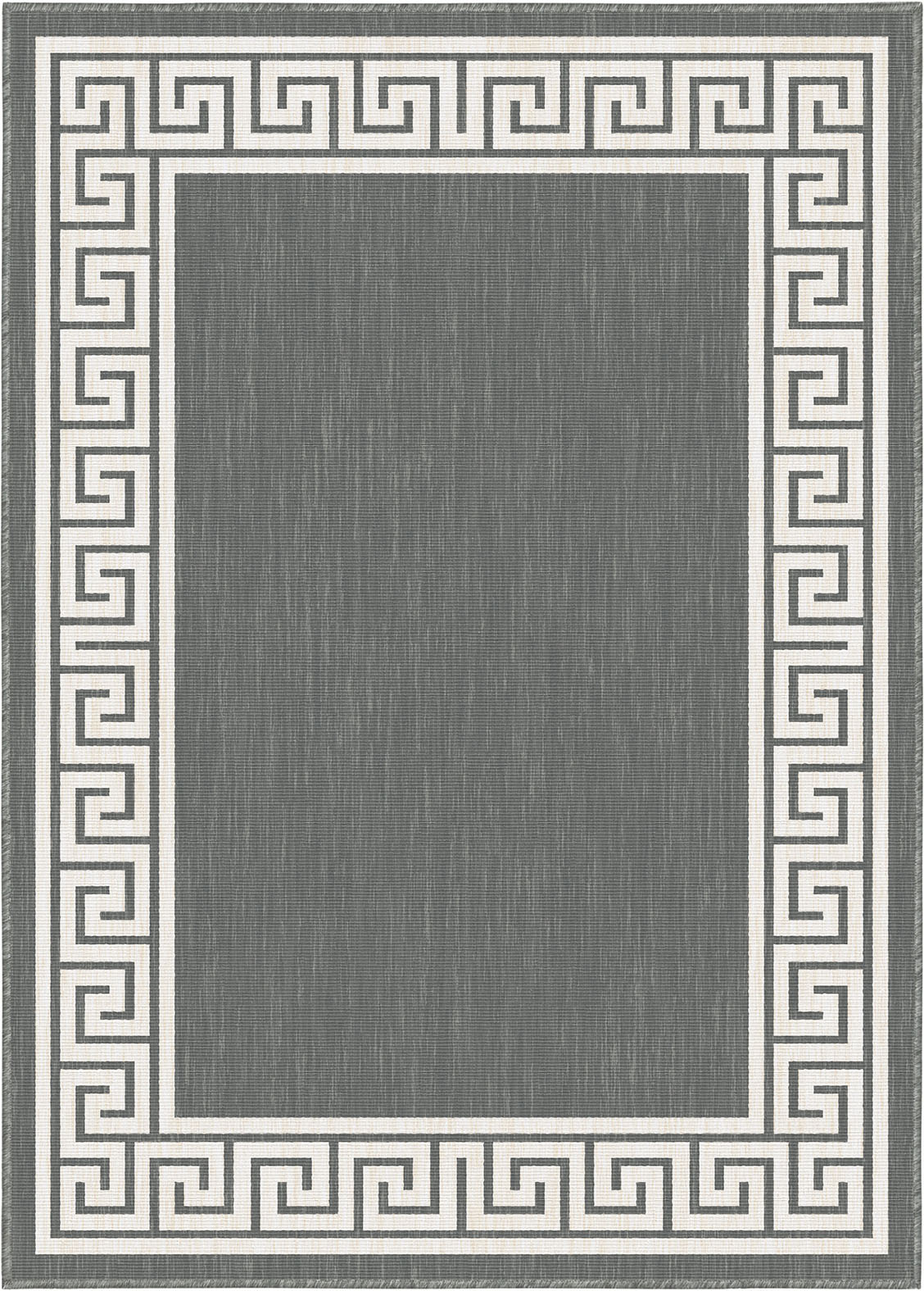 Brussel's Collection - Inside | Outside Rug - Greek Key Grey