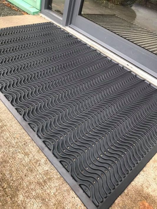 Rubber Indoor & Outdoor Mat - Waves