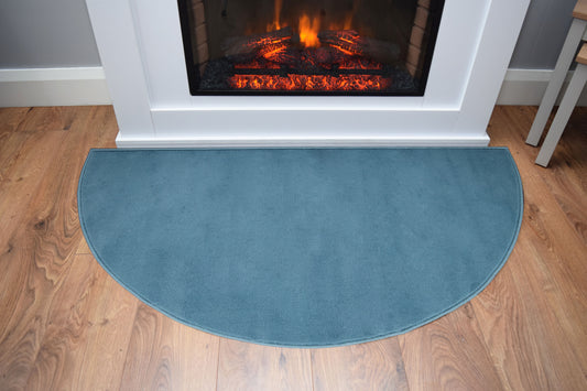 Luna Half Moon Rug - Plain - Blue