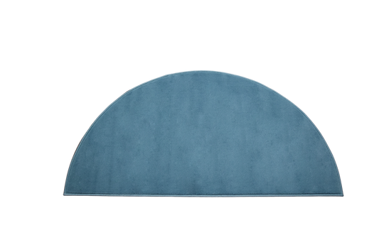 Luna Half Moon Rug - Plain - Blue