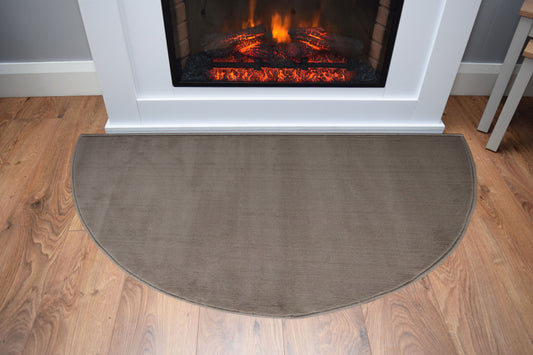 Luna Half Moon Rug - Plain - Brown