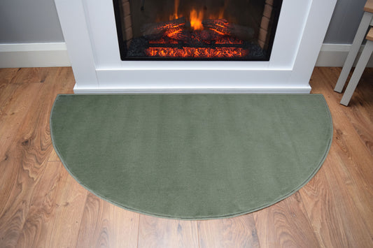 Luna Half Moon Rug - Plain - Green