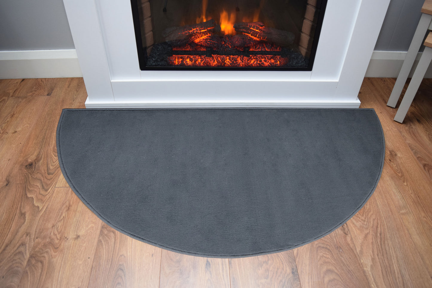 Luna Half Moon Rug - Plain - Grey