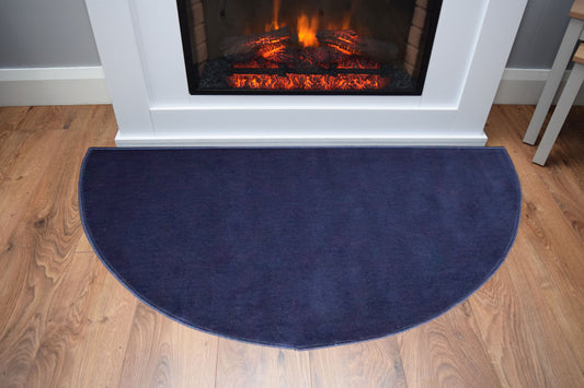 Luna Half Moon Rug - Plain - Navy