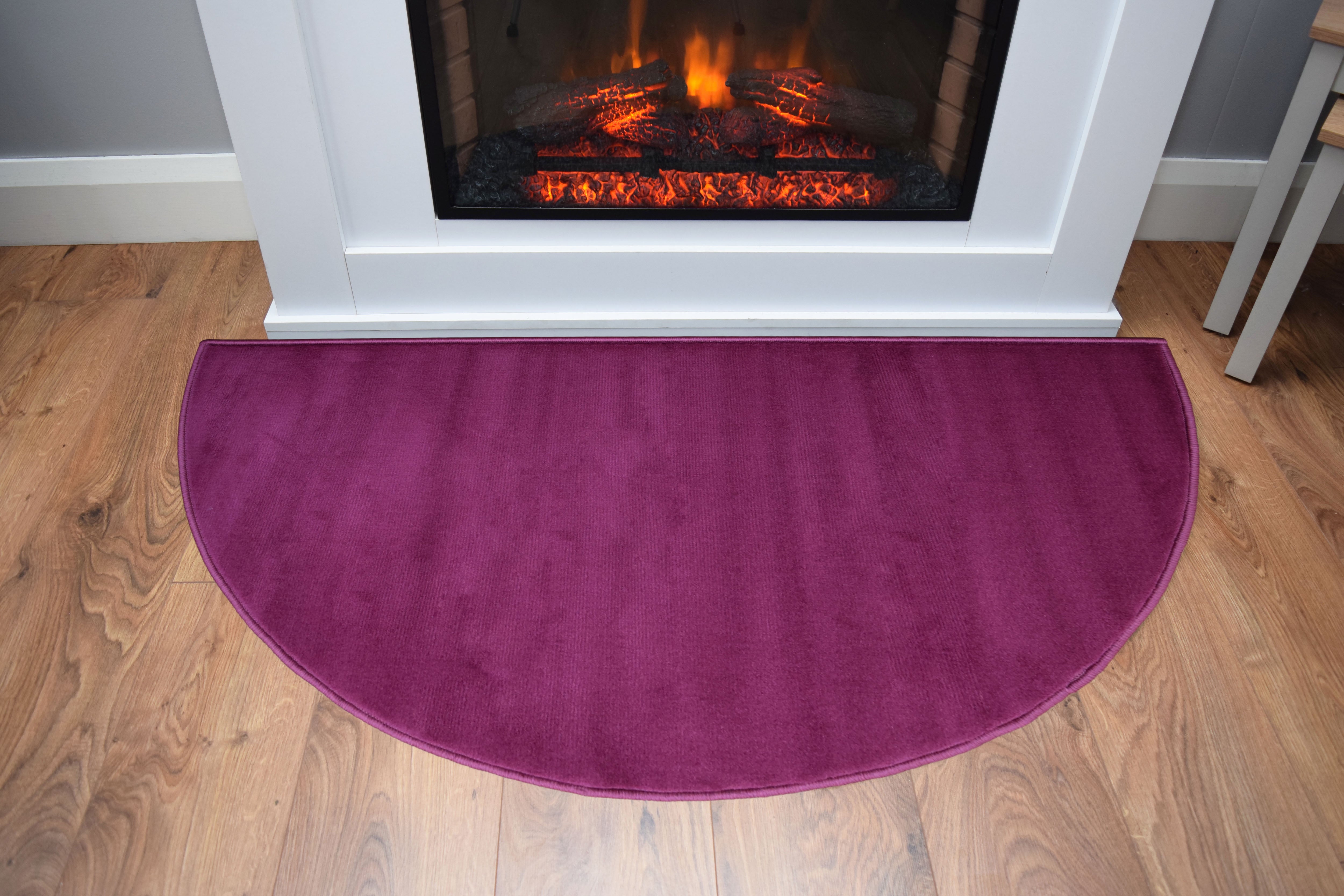 Luna Half Moon Rug - Plain - Purple – SuperRugStore