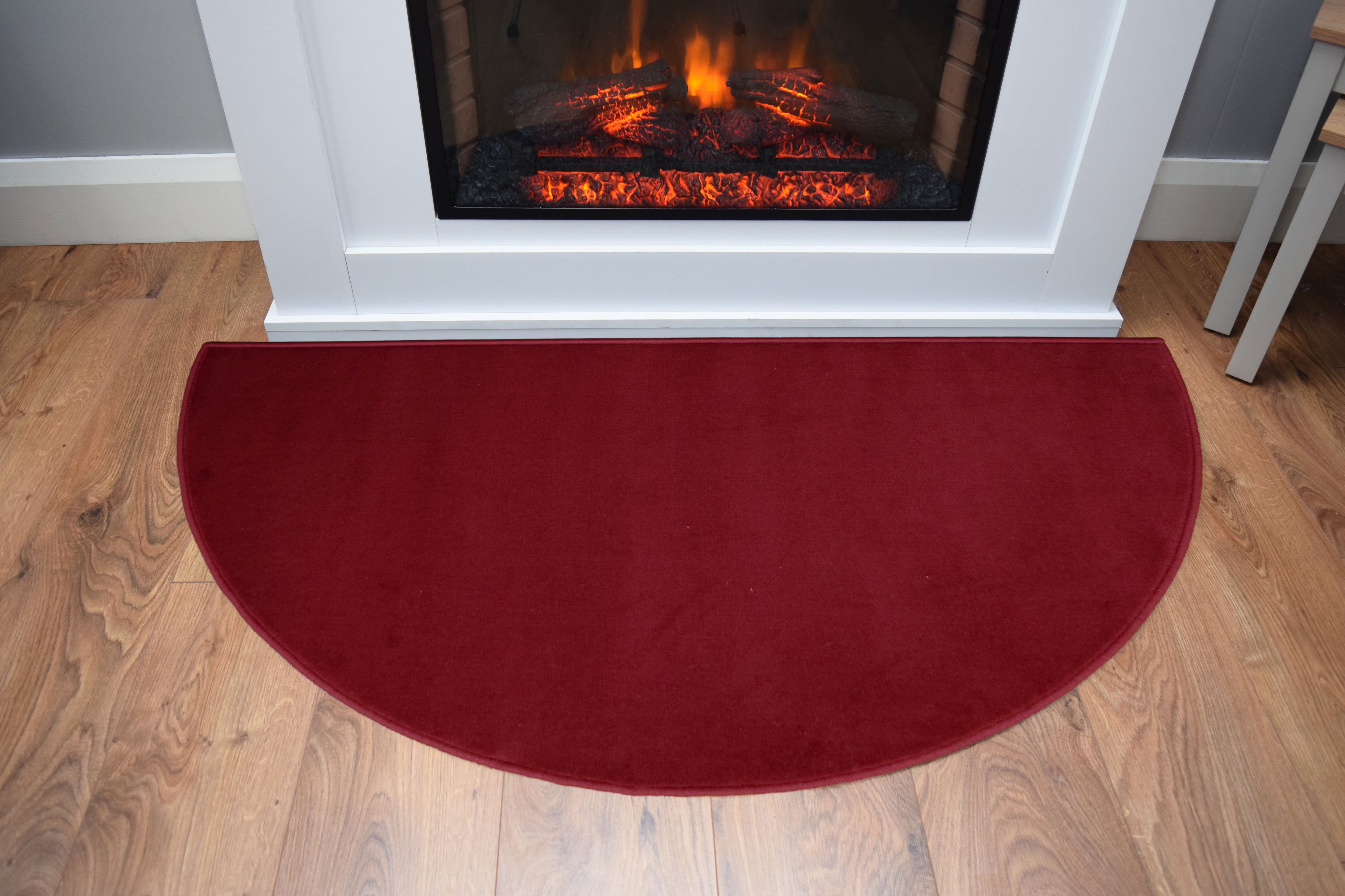 Luna Half Moon Rug - Plain - Red – SuperRugStore
