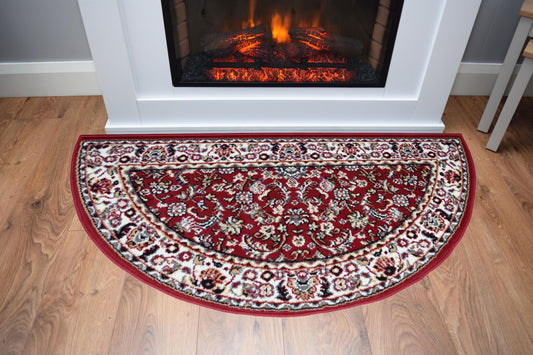 Luna Half Moon Rug - Classical - Red