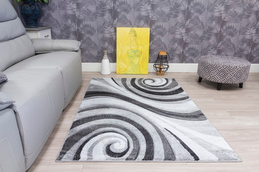 Samba Range - Spiral Rug - Grey